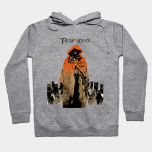 Cat Herder: The Cat Herder on a light (Knocked Out) background Hoodie